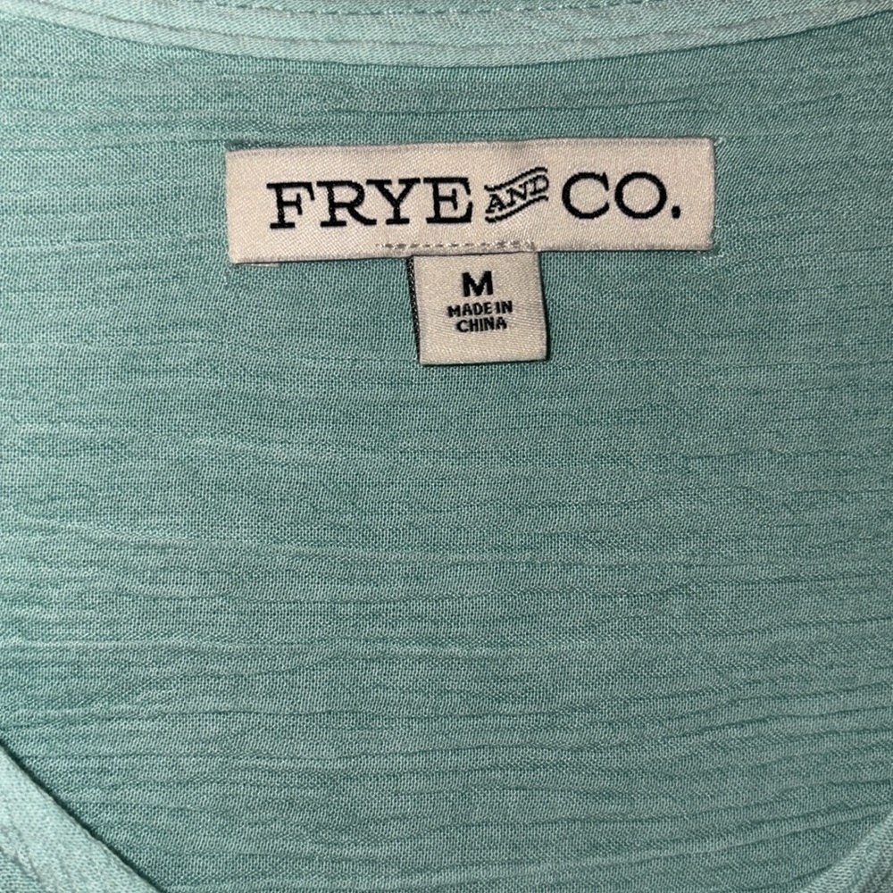FRYE AND CO. Teal Ruffle Sleeve Dress w/slip NWOT - Picture 5 of 12